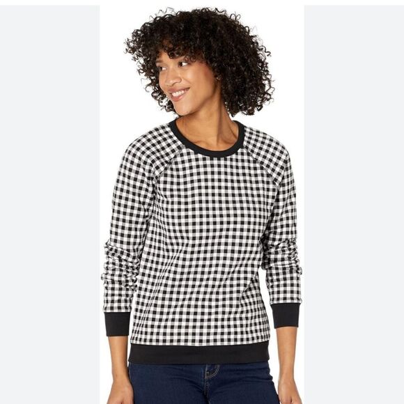 DRAPER JAMES Natalie Gingham Sweatshirt Size Medium NWT - Picture 10 of 10